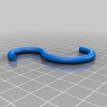 simple s-hook bar customizer hook bathroom 3d print model - Mito3D