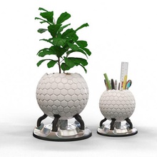 simple sci-fi pot home science stand industrial modern vase spacecraft pencil art hardsurface design cyberpunk 3d print model - Mito3D
