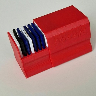 simple sd card box - 11 slots 3d print model - Mito3D