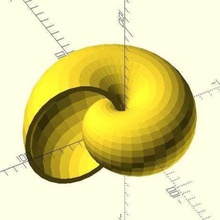 einfache Muschel Kunst Spirale nautilus customizer seashell openscad math 3d print model - Mito3D