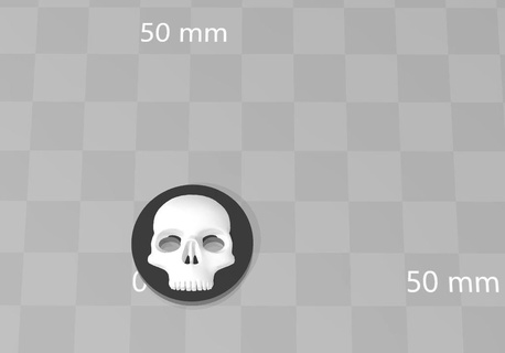 simple skull button fixed accessories 3d print model - Mito3D