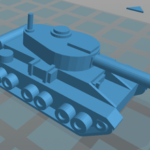 simple small custom tank game 3d print model - Mito3D