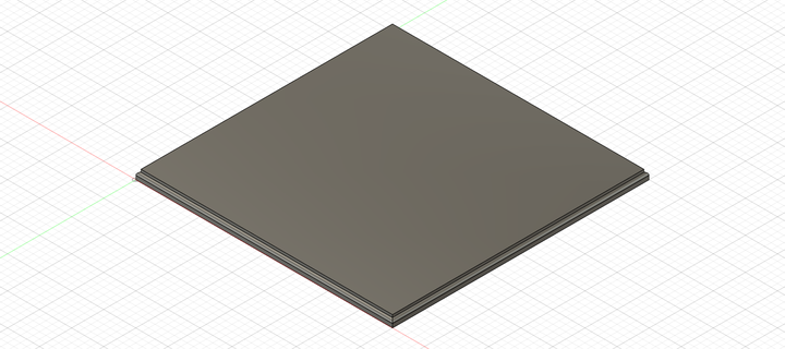simples quadrado base 200 mm 3d print model - Mito3D