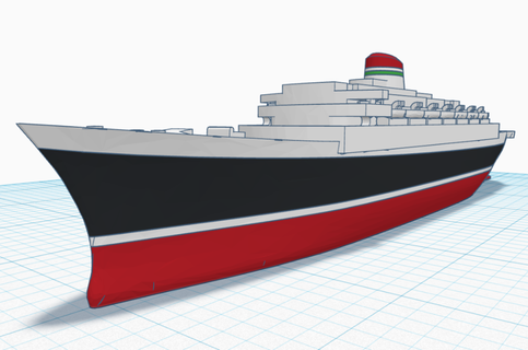 simples ss andrea doria cruzador oceano forro navio afundando Estocolmo titânico veículos transporte 3d print model - Mito3D