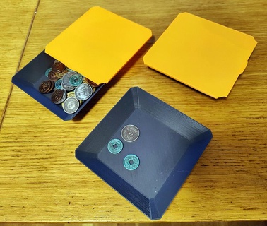 simples empilhável bandeja cobrir bainha jogo tabuleiro organizador recipientes caixa organização armazenamento 3d print model - Mito3D