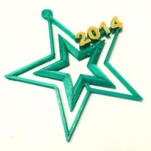 simple star ornament home 2014 christmas decoration tree decorations 3d print model - Mito3D