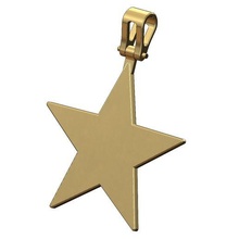 simple star shaped pendant bail 3d print model jewelry engraving printable gold silver jewellery engravable necklace luxury picture swag hiphop bling rap memory pendants 3d print model - Mito3D
