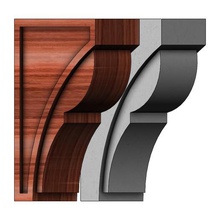 basit Basamaklı corbel Alçı ağaç işleri 3 boyutlu Yazdır model profil yazdırılabilir mimari süs dekor duvar dekorasyon cnc oymacılık Artcam alçıtaşı pervazlar Rahatlama dirsek Odun klasik 3d print model - Mito3D