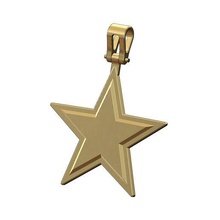 simple stepped star shaped pendant bail 3d print model jewelry engraving printable gold silver jewellery engravable necklace luxury picture swag hiphop bling rap memory 3d print model - Mito3D