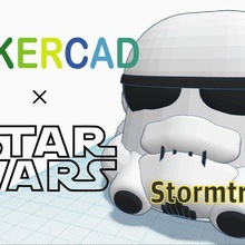 simple stormtrooper tinkercad art modèles starwars eunny 3d print model - Mito3D