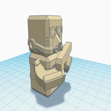 simple stormtrooper art people 3d print model - Mito3D
