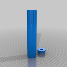 simple suppressor airsoft 18cm long tool 14mm ccw accesories attachment parts foam m4 3d print model - Mito3D