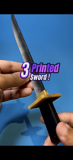simple sword dagger cosplay katana 3d print model - Mito3D