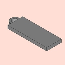 einfach Etikett Schmuck Autodesk Erfinder Cura Ender 3 Profi idtag Schlüsselbund Schlüsselanhänger 3d print model - Mito3D
