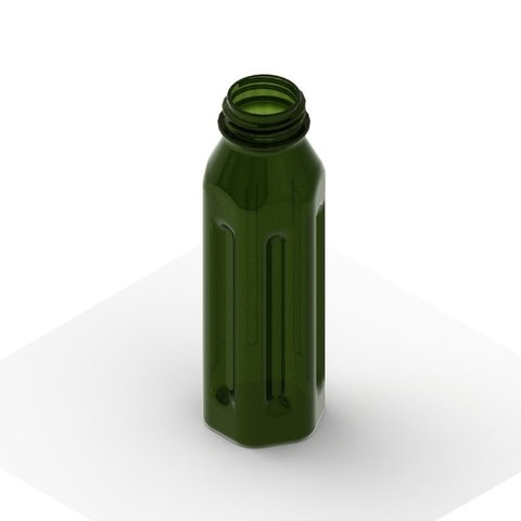 simple threaded bottle 2 home containers soda 3D print model - Mito3D