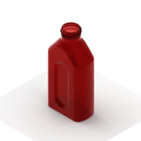 simple threaded bottle home containers soda 3D print model - Mito3D