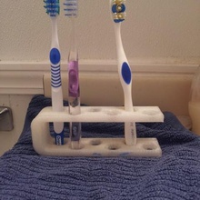 simple titular de cepillo dientes varios útil muebles cuarto baño 3d print model - Mito3D