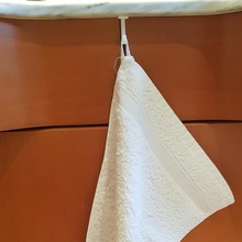 simple towel hook glue home bathroom kitchen potholder manic 3d print model - Mito3D