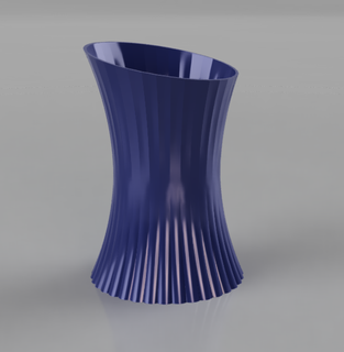einfach Vase Blumen Dekoration Haus 3d print model - Mito3D