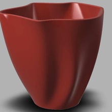 simple vase la maison l'intérieur 3d print model - Mito3D