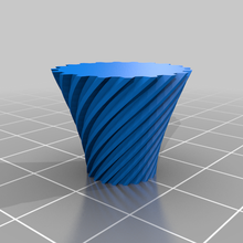 simple vase flower spiral twisted mode decor 3d print model - Mito3D