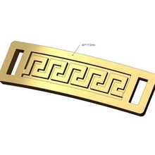 semplice versace modello braccialetto etichetta 3d Stampa gioielleria greco chiave meandre piatto grosso bling rettangolare stampabile argento moda oro 3d print model - Mito3D