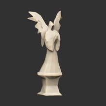 simple winged robed statue game props fable 3d print model - Mito3D