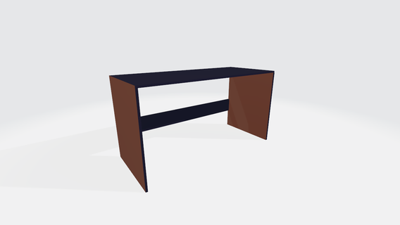 simples madeira escala modelo escrivaninha tabela mobília 3d print model - Mito3D