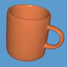 semplice caffè tazza cucina caldo bevanda ware merci 3d print model - Mito3D
