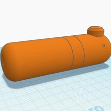 simples prático Pimenta pulverizador 22mm garrafa defesa spray 3d print model - Mito3D