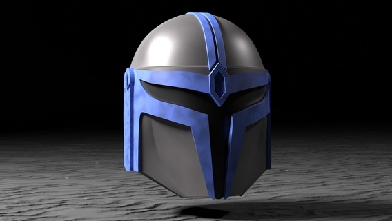Einfachheit Mandalorianer Helm frei 3d drucken Datei Star Kriege Cosplay Mando 3d print model - Mito3D