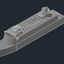 simplified cruise ship 3d print model - Mito3D