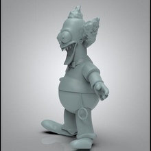 simpson - krusty clown toy homer bart terror horror 3d print model - Mito3D