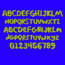 simpson letras de la fuente varios los simpsons 3d números tema el alfabeto tipografía impresión 3d print model - Mito3D