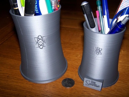 simpson nuclear plant cooler - pencil cup pot crayon fusion360challenge organizedfusion simpsons office 3d print model - Mito3D