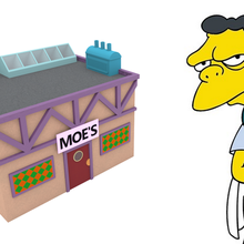 Simpsons Moe's Taverne moe szyslak 3d print model - Mito3D