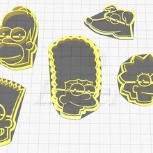 simpsons cookie cutter fashion cutting letter bart homer lisa marge saint 3d print model - Mito3D