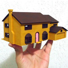 simpsons maison l'architecture 3d print model - Mito3D
