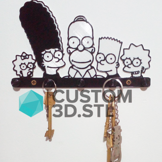 simpsons llavero soporte porta llave cadena homero souvenir personalizado regalo 3d print model - Mito3D