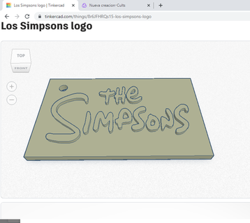 Simpsons logotipo chaveiro arte simpsons 3d print model - Mito3D