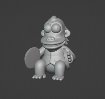 simpson scimmia meme giocattolo azione figura 3d print model - Mito3D