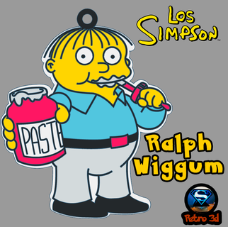 simpsons ralph wiggum keychain Jewelry the fun television series single image nice fanatic details design 3d printing stl collection gift animation character 3d print model - Mito3D