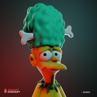 Simpsons Nebenschau mel Bart Lisa Homer Zahl sammelbar Spielzeug Knochen Clown krusty 3d print model - Mito3D