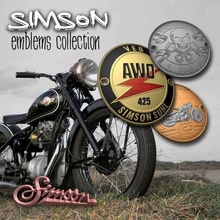 simson emblems collection 01 art emblem suhl awo 425 3d modell ddr germany motorcycle moped printed symbol cult 3d print model - Mito3D