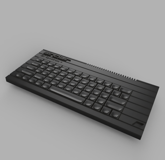 Sinclair zx spektrum artı gadget nostaljik bilgisayar Zincir anahtar yüzük 80 retro oyun pc 3d print model - Mito3D