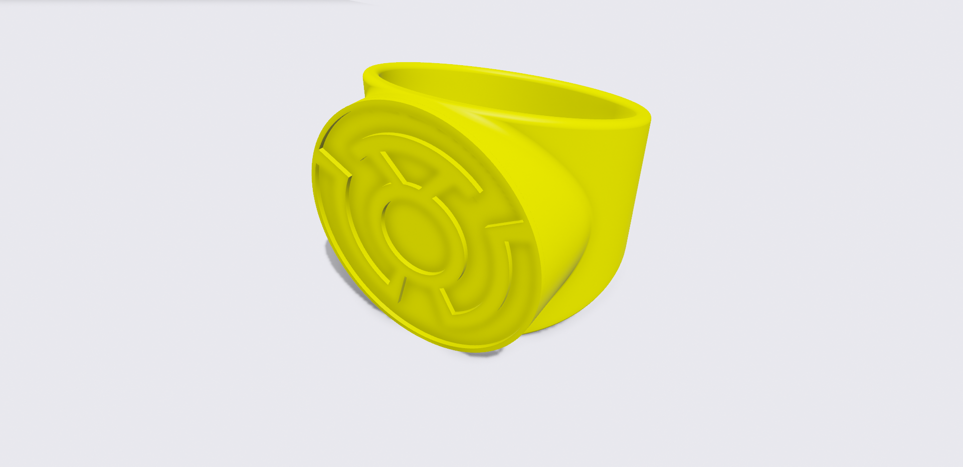sinestro corp ring yellow fear green lantern villain super hero superhero dc comics 3D print model - Mito3D