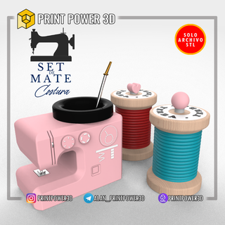 singer modern sewing mate set Home mug machine sew cook thread black container yerbera sugar factory 3d print model - Mito3D