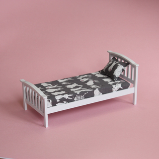 single letto miniatura mobilia 1 12 scala Bambola Casa 3d print model - Mito3D