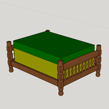 Single Bett 2 Speicherung Seife Schwamm 3d print model - Mito3D