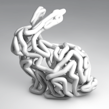 single coniglietto arte 3d print model - Mito3D